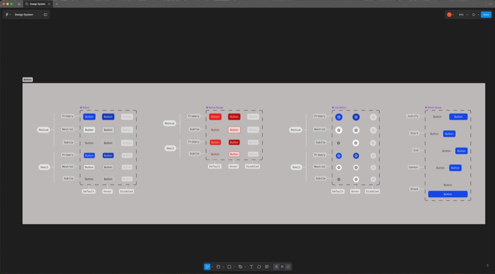 Design system components and style guide